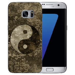Samsung Galaxy S6 Edge Plus TPU Silikon mit Yin Yang Fotodruck