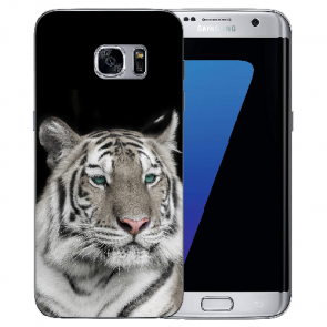 Silikon TPU Schutzhülle mit Tiger Foto Druck für Samsung Galaxy S7 Edge