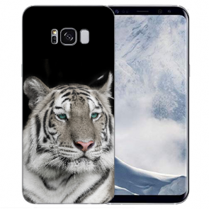 0,8mm TPU-Silikonhülle mit Tiger Bilddruck für Samsung Galaxy S8