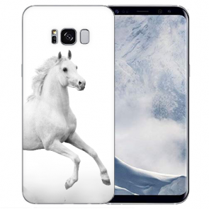 0,8mm TPU-Silikonhülle mit Pferd Bilddruck für Samsung Galaxy S8 Plus