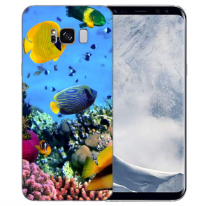 Samsung Galaxy S8 TPU Silikon Hülle mit Bilddruck Korallenfische