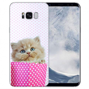 Samsung Galaxy S8 Plus 0,8mm TPU Silikon mit Kätzchen Baby Bilddruck