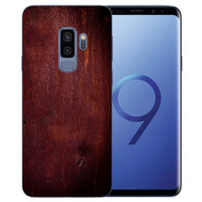 Samsung Galaxy S9 Silikon TPU Hülle mit Fotodruck Eichenholz -Optik 