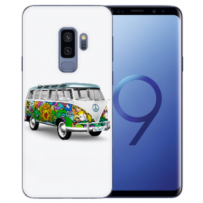 Samsung Galaxy S9 Plus TPU Silikon mit Hippie Bus Bilddruck 