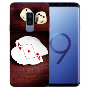 Samsung Galaxy S9 Plus TPU Silikon Hülle mit Spielkarten-Würfel Bilddruck