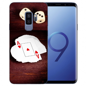 Samsung Galaxy S9 Plus TPU Silikon Hülle mit Spielkarten-Würfel Bilddruck 