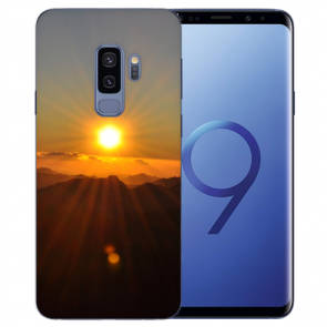 Samsung Galaxy S9 Plus TPU Silikon mit Sonnenaufgang Bilddruck 