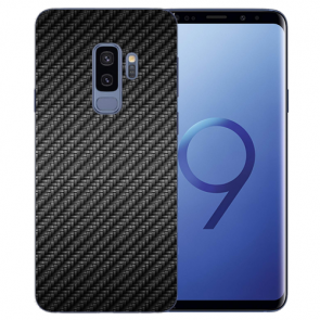 TPU-Silikonhülle für Samsung Galaxy S9 mit Carbon Optik Bilddruck 