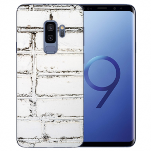 Silikon TPU mit Fotodruck Weiße Mauer für Samsung Galaxy S9