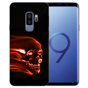 Samsung Galaxy S9 Plus TPU Silikon mit Totenschädel Bilddruck 