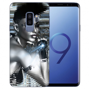 Samsung Galaxy S9 Silikon TPU mit Fotodruck Robot Girl Etui