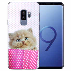 Samsung Galaxy S9 Plus TPU Silikon mit Kätzchen Baby Fotodruck 