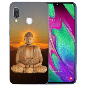 Samsung Galaxy A30 Silikon TPU Hülle mit Bilddruck Frieden buddha