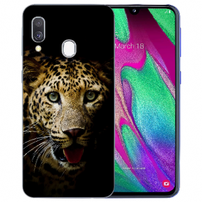 Samsung Galaxy A20e Silikon TPU Case Schutzhülle mit Leopard Bilddruck