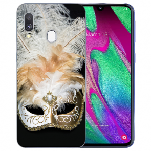 Samsung Galaxy A20 Silikon TPU mit Bilddruck Venedig Maske Etui