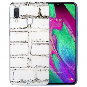 Samsung Galaxy A20e TPU Handy Hülle mit Bilddruck Weiße Mauer Etui