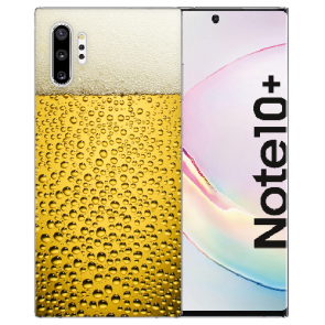 Samsung Galaxy Note 10 Plus Silikon TPU Hülle mit Bier Fotodruck