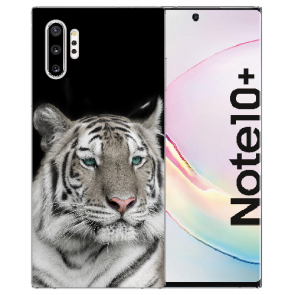 Samsung Galaxy Note 10 Plus Silikon TPU Schutzhülle mit Tiger Foto Druck