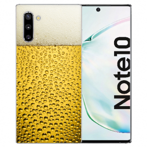 Silikonhülle TPU für Samsung Galaxy Note 10 mit Bier Foto Druck