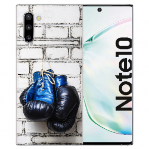 Silikonhülle TPU für Samsung Galaxy Note 10 mit Boxhandschuhe Foto Druck