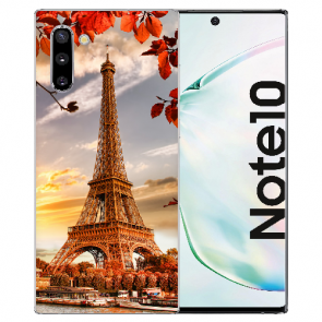 Samsung Galaxy Note 10 Silikonhülle TPU mit Fotodruck Eiffelturm