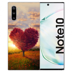 Samsung Galaxy Note 10 Silikonhülle TPU mit Fotodruck Herzbaum