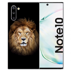 Silikonhülle TPU Case für Samsung Galaxy Note 10 mit Löwe Foto Druck