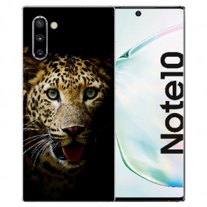 Silikonhülle TPU Case für Samsung Galaxy Note 10 mit Leopard Foto Druck