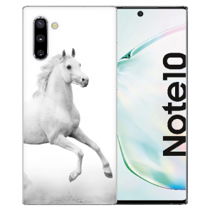 Silikonhülle TPU Case für Samsung Galaxy Note 10 mit Pferd Foto Druck