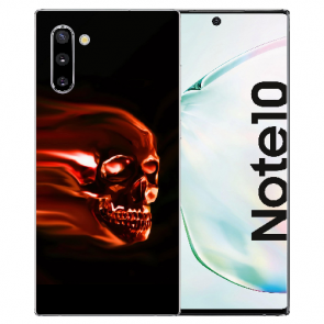 Samsung Galaxy Note 10 Silikonhülle TPU mit Fotodruck Totenschädel