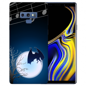 Samsung Galaxy Note 9 Silikon TPU Hülle mit Bilddruck Fledermaus-mond