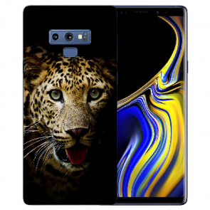 Samsung Galaxy Note 9 Silikon TPU Schutzhülle mit Leopard Foto Druck