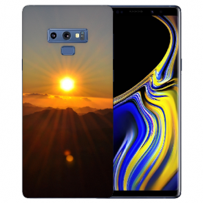 Samsung Galaxy Note 9 Silikon Hülle mit Bilddruck Sonnenaufgang