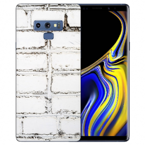 Samsung Galaxy Note 9 Silikon TPU Hülle mit Bilddruck Weiße Mauer