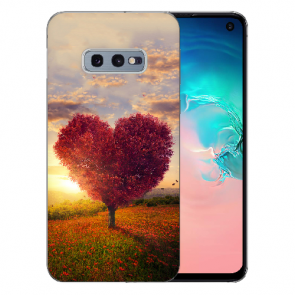 Silikon TPU mit Herzbaum Bilddruck für Samsung Galaxy S10e 