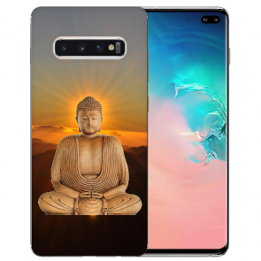 Samsung Galaxy S10 Plus TPU Silikon mit Bilddruck Frieden buddha