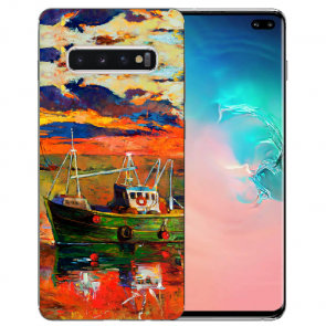 Silikon TPU Hülle mit Gemälde Bilddruck für Samsung Galaxy S10 Plus 