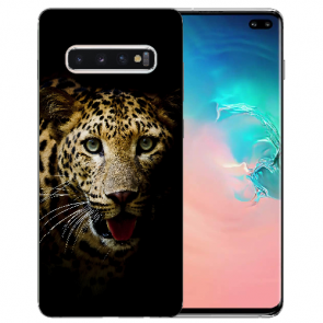 Schutzhülle TPU-Silikonhülle mit Leopard Bilddruck für Samsung Galaxy S10 