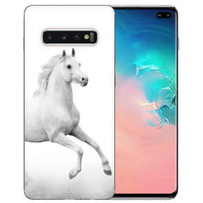 Schutzhülle TPU-Silikonhülle mit Pferd Bilddruck für Samsung Galaxy S10 
