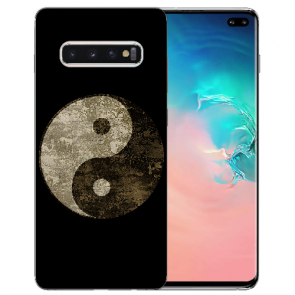 Samsung Galaxy S10 TPU-Silikon Hülle mit Fotodruck Yin Yang Etui