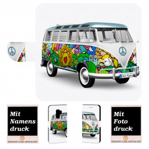 Handyhülle für Samsung Galaxy S9 mit Hippie Bus Bilddruck Etui