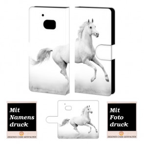 HTC M10 Pferd Handy Tasche Hülle Foto Bild Druck
