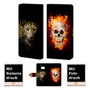 HTC M10 Totenschädel-Tiger  Handy Tasche Hülle Foto Bild Druck