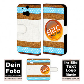 Individuelle Handy Tasche für HTC One M8 mit Fotodruck Text