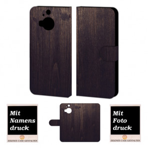 HTC One M9 Plus Holz Optik Handy Tasche Hülle Foto Bild Druck