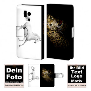 Schutzhülle Handy Tasche für Huawei Honor 3 mit Foto und Text Druck