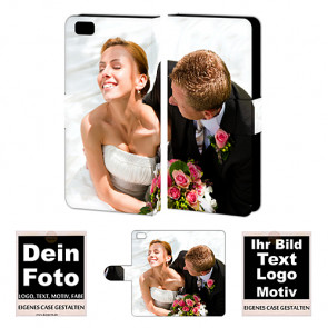 Schutzhülle Handy Tasche für Huawei P8 Lite mit Foto Namen Druck