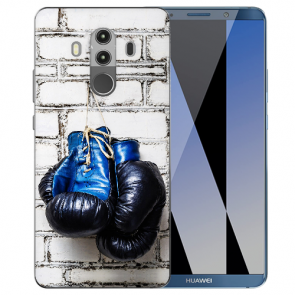 Huawei Mate 10 Pro Silikon TPU Hülle mit Bilddruck Boxhandschuhe