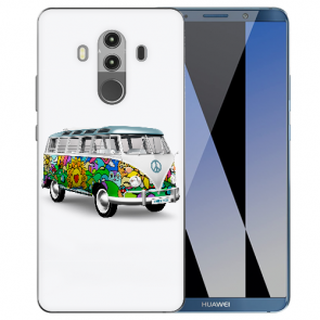 Huawei Mate 10 Pro Silikon TPU Hülle mit Hippie Bus Fotodruck 