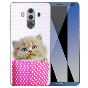 Huawei Mate 10 Pro Silikon TPU Hülle mit Kätzchen Baby Fotodruck 